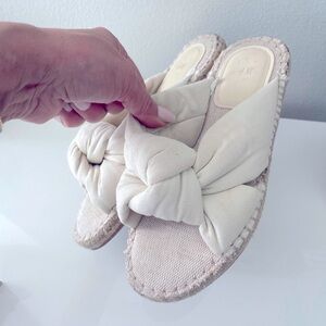H&M Cream Knotted Women's Espadrille Sandals size 7